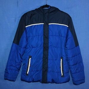 SWISS TECH Puffer Jacket Blue Colorblock XL